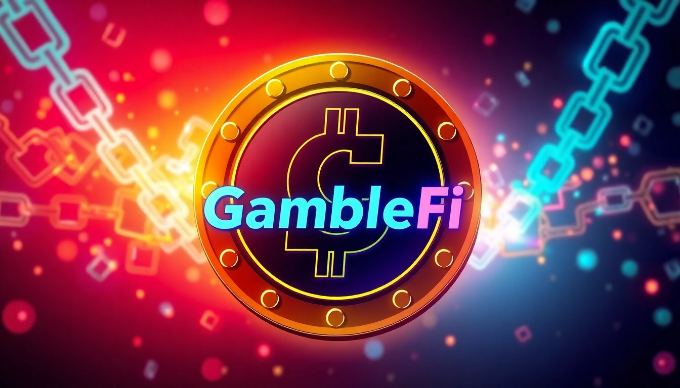 Buy APORK Token with vibrant blockchain scene and GambleFi gaming visuals, highlighting utility