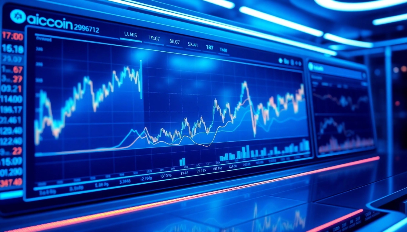 High-tech financial dashboard showcasing aicoin market data for investors and traders.